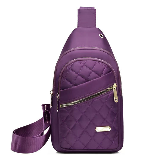 Quilted Water-Resistant Crossbody Bag