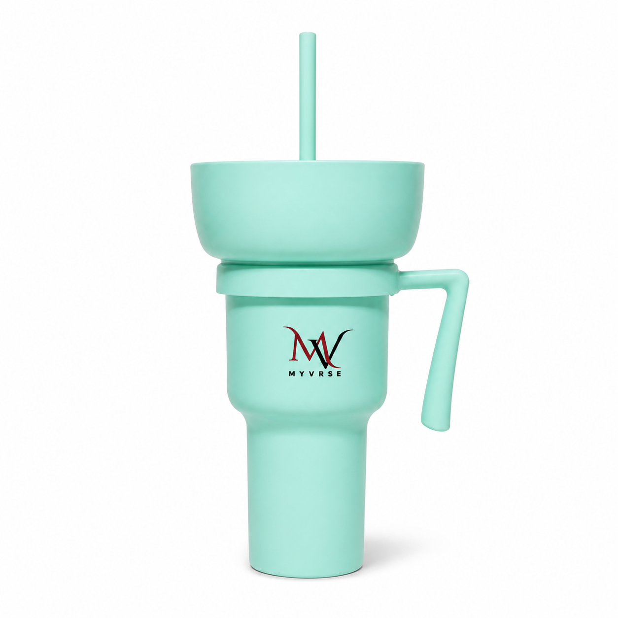MYVRSE 32 oz Stadium Tumbler with Snack Bowl, Lid & Straw