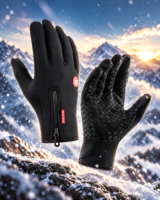 Touchscreen Winter Gloves with Zipper Cuff – Fleece-Lined, Wind-Resistant, Non-Slip Palm, Unisex