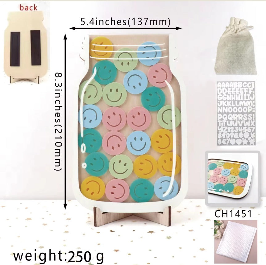 Magnetic Reward Chart — Wooden Stars, Personalized
