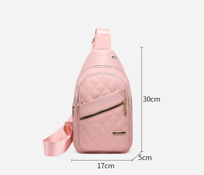 Quilted Water-Resistant Crossbody Bag
