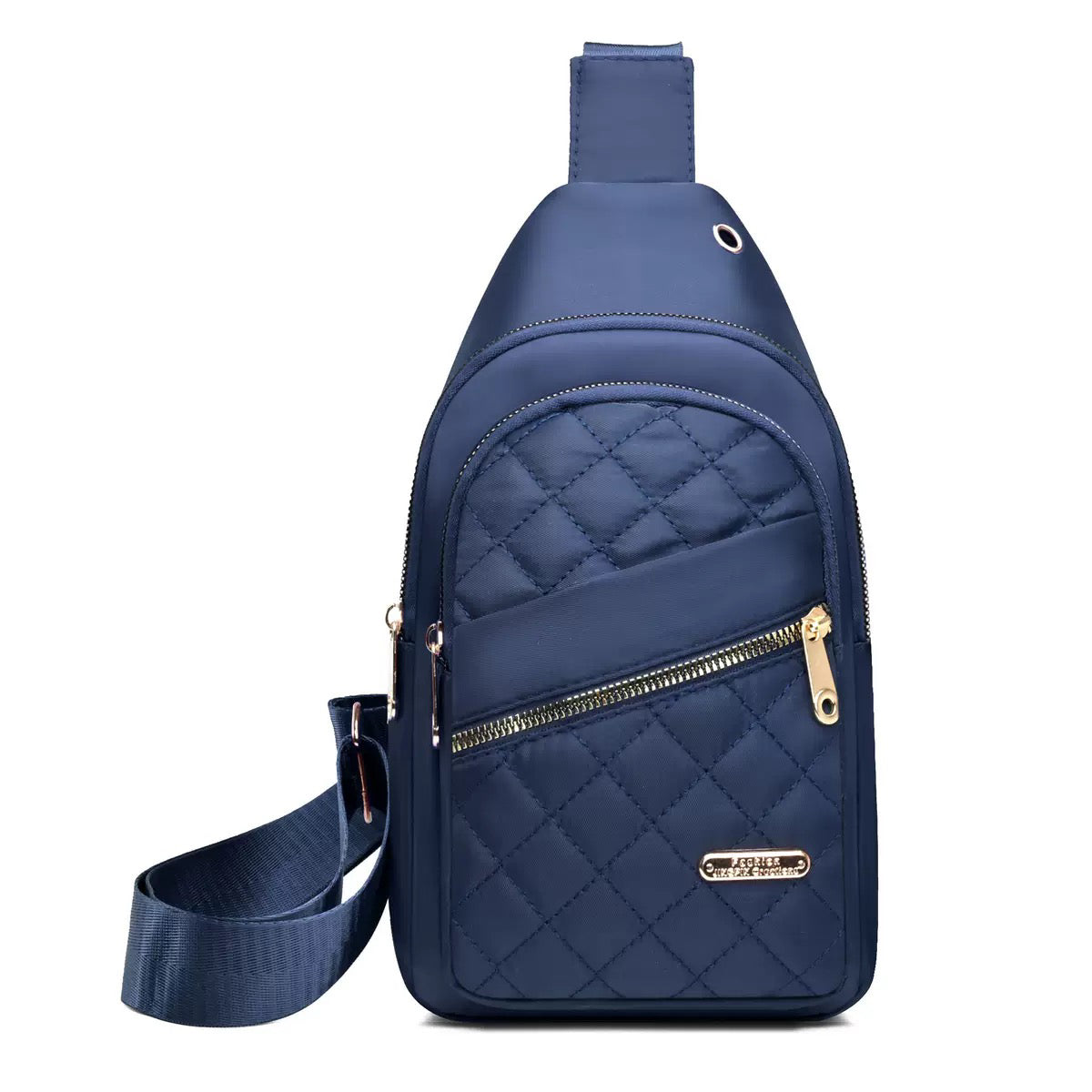 Quilted Water-Resistant Crossbody Bag