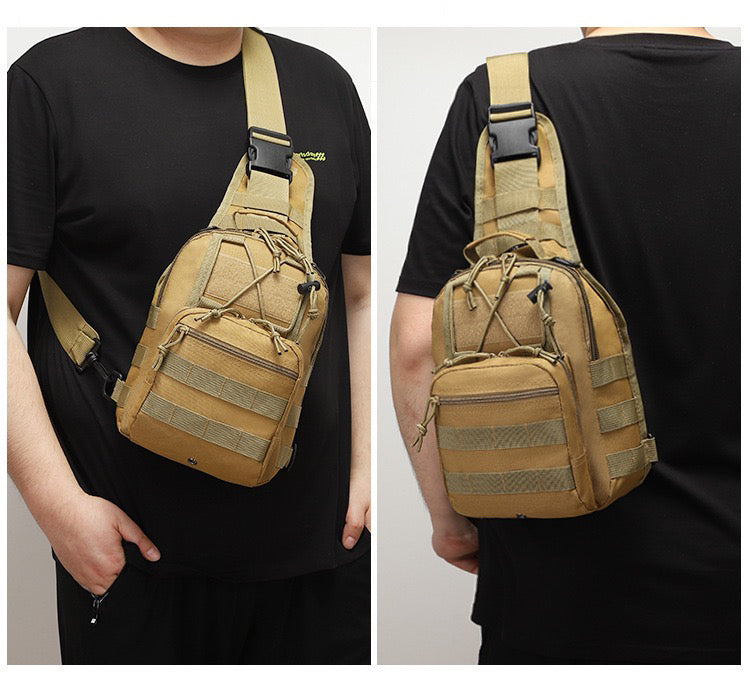 Tactical Sling Chest Bag — MOLLE Crossbody Backpack for EDC, Hiking &camping; Travel