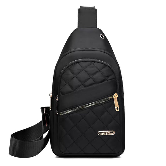 Quilted Water-Resistant Crossbody Bag