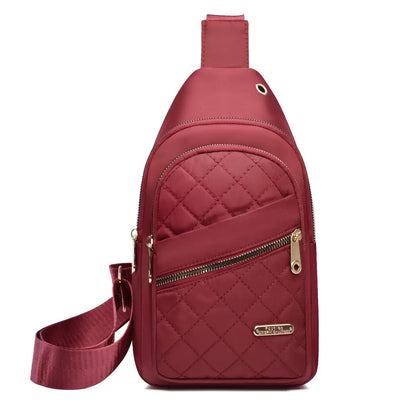 Quilted Water-Resistant Crossbody Bag