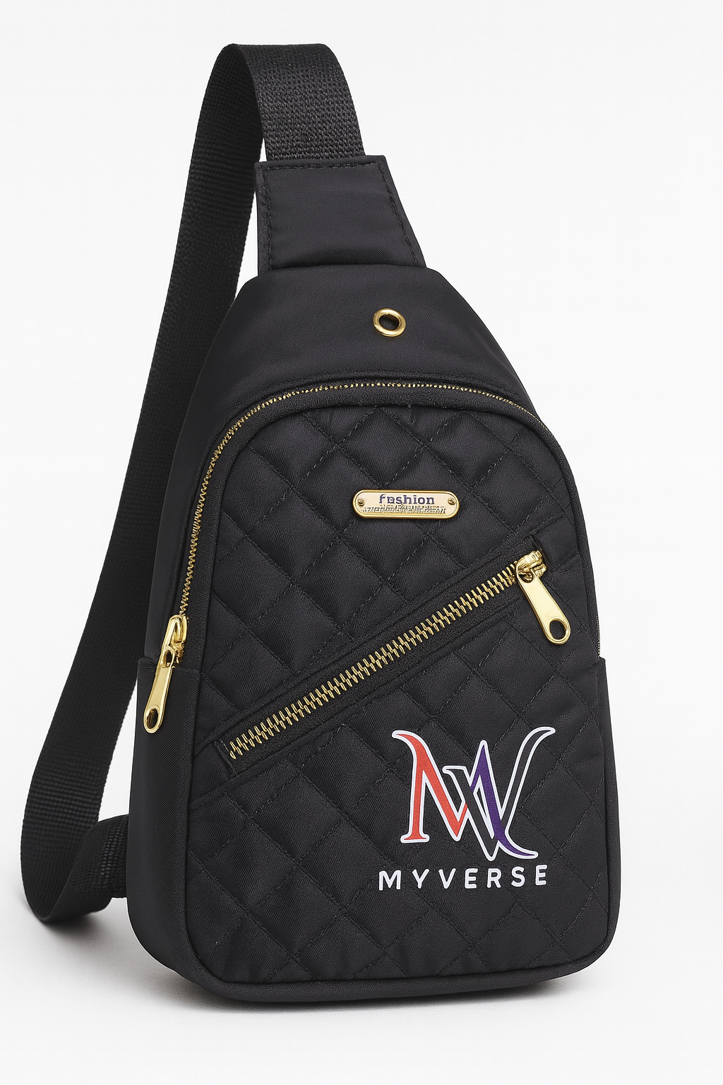 Quilted Water-Resistant Crossbody Bag