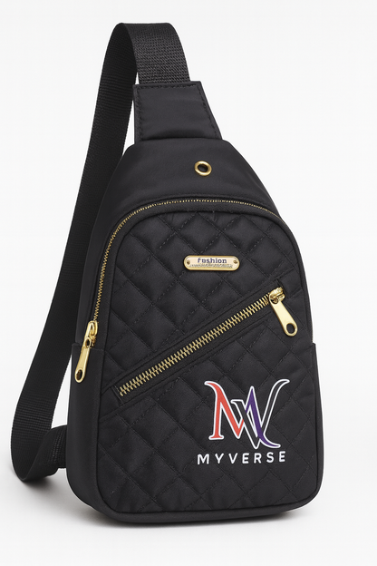 Quilted Water-Resistant Crossbody Bag