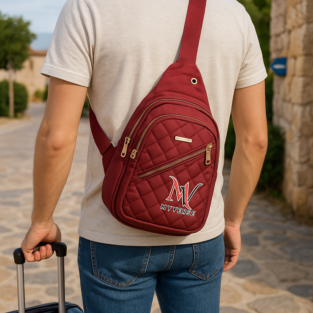 Quilted Water-Resistant Crossbody Bag