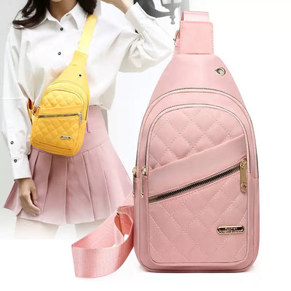 Quilted Water-Resistant Crossbody Bag