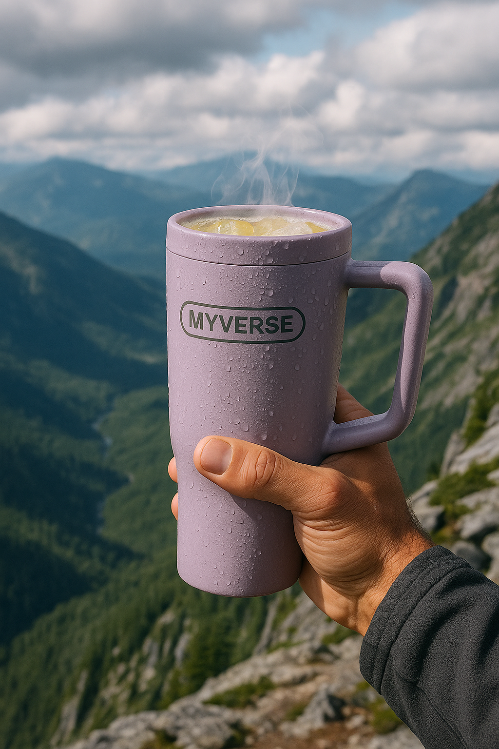 40oz Tumbler with Handle & Straw Lid – Insulated Stainless Steel Travel Mug