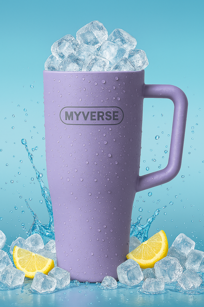 40oz Tumbler with Handle & Straw Lid – Insulated Stainless Steel Travel Mug