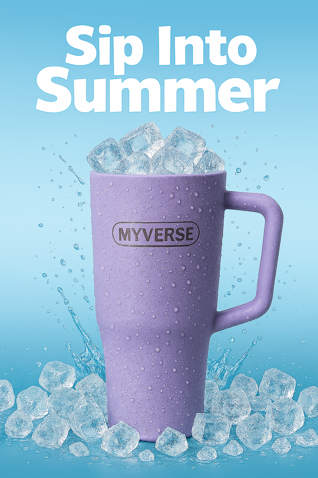 40oz Tumbler with Handle & Straw Lid – Insulated Stainless Steel Travel Mug