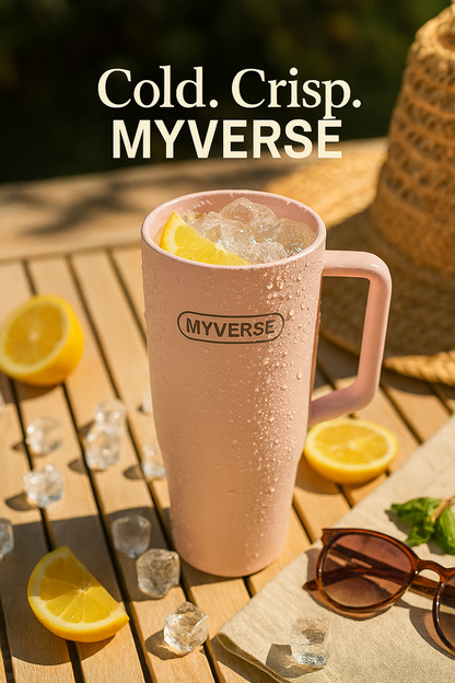 40oz Tumbler with Handle & Straw Lid – Insulated Stainless Steel Travel Mug