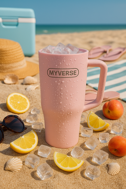 40oz Tumbler with Handle & Straw Lid – Insulated Stainless Steel Travel Mug