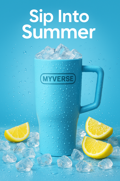 40oz Tumbler with Handle & Straw Lid – Insulated Stainless Steel Travel Mug