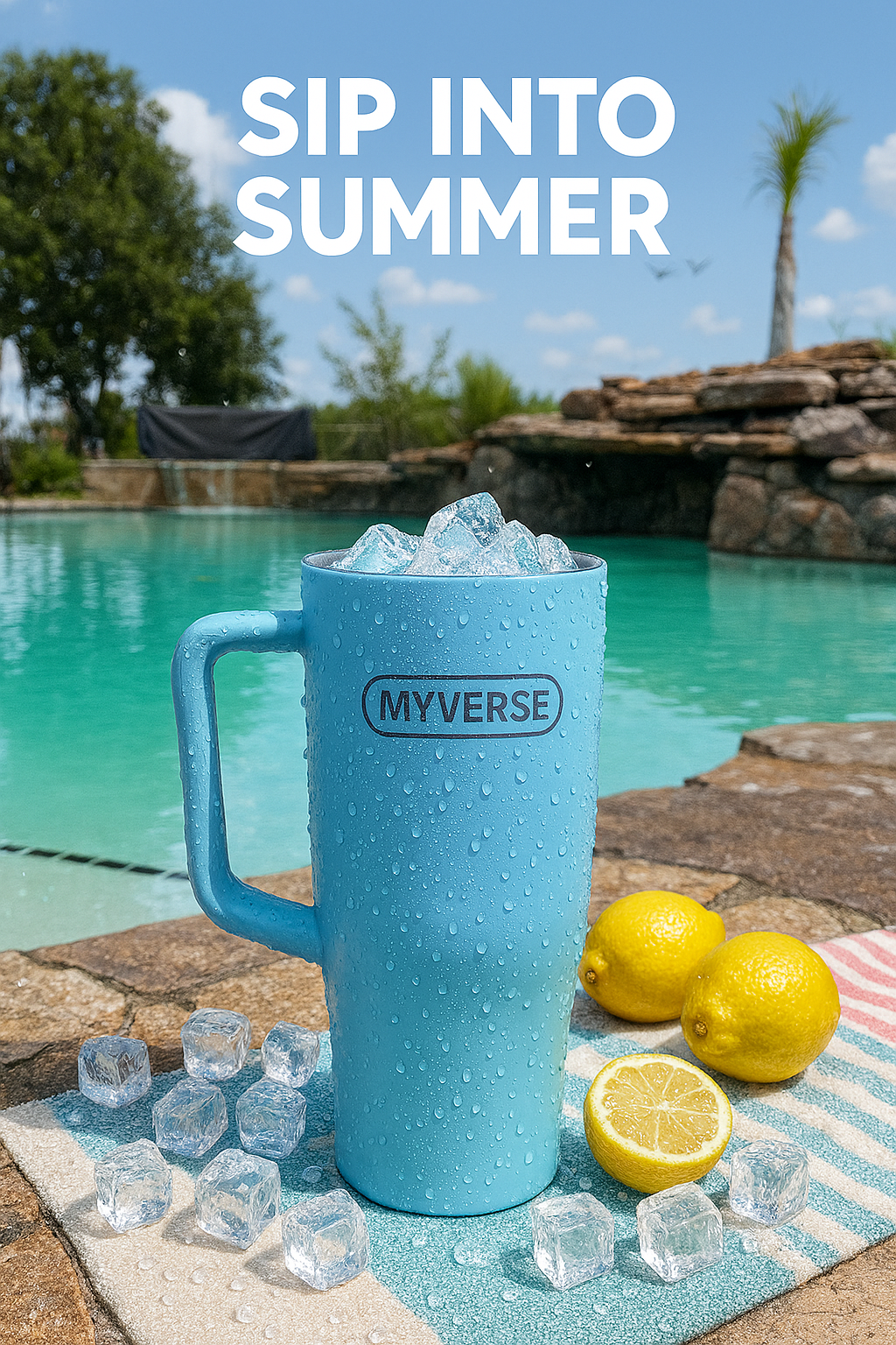 40oz Tumbler with Handle & Straw Lid – Insulated Stainless Steel Travel Mug