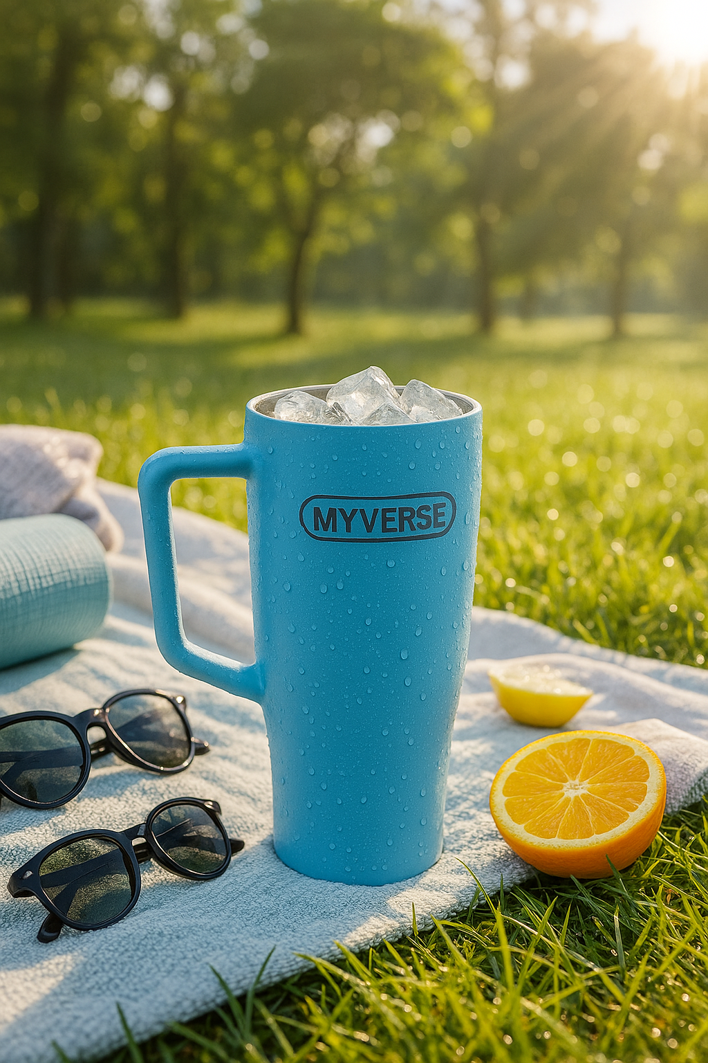 40oz Tumbler with Handle & Straw Lid – Insulated Stainless Steel Travel Mug