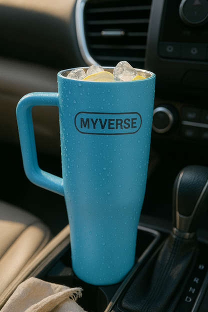 40oz Tumbler with Handle & Straw Lid – Insulated Stainless Steel Travel Mug