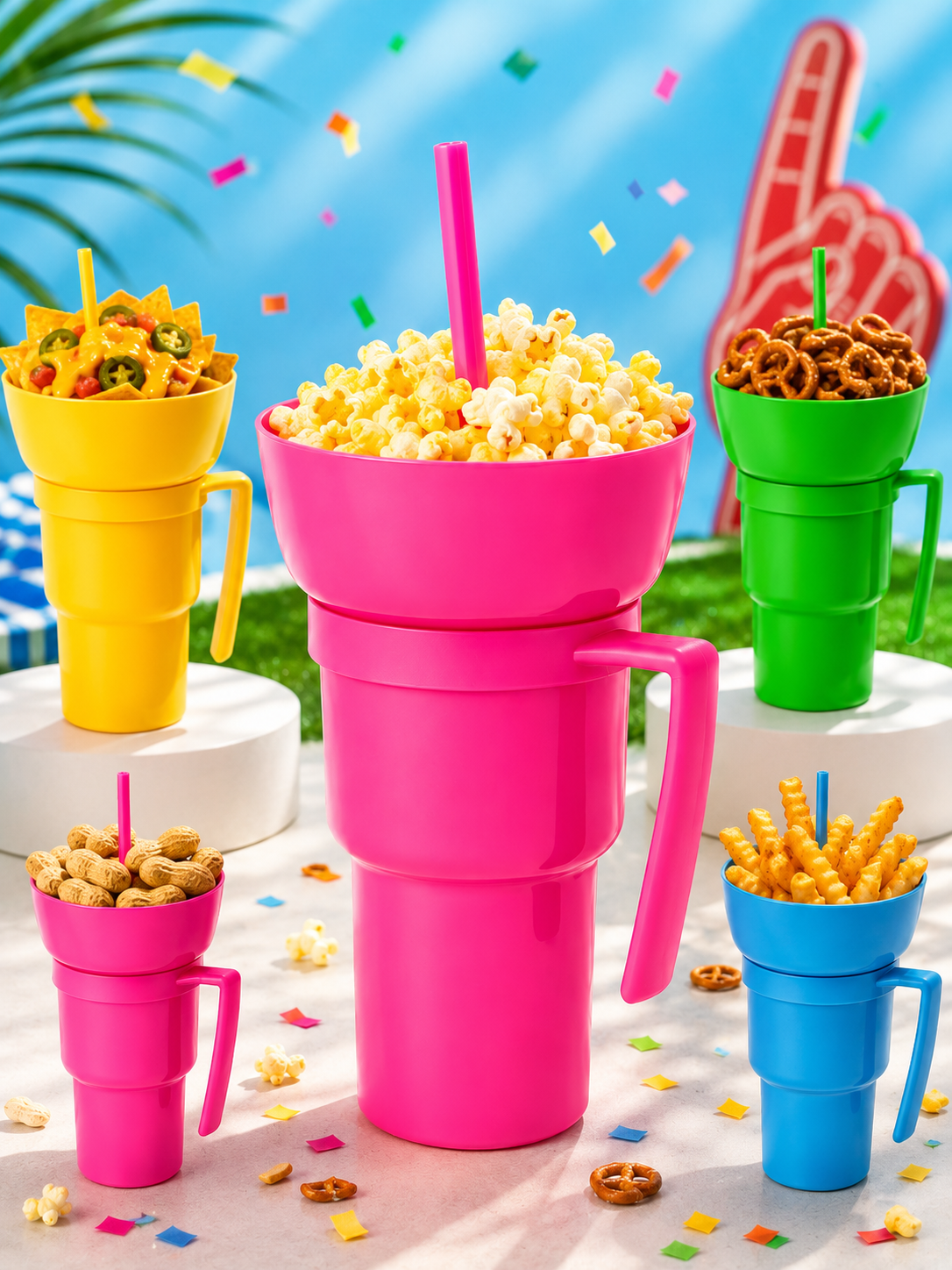 32oz Stadium Tumbler with Snack Cup