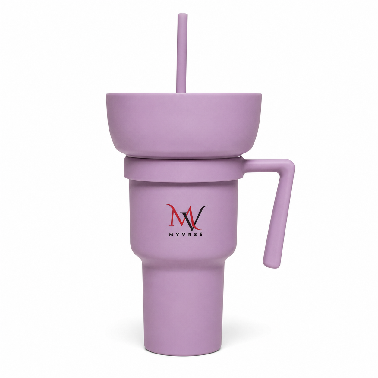 MYVRSE 32 oz Stadium Tumbler with Snack Bowl, Lid & Straw