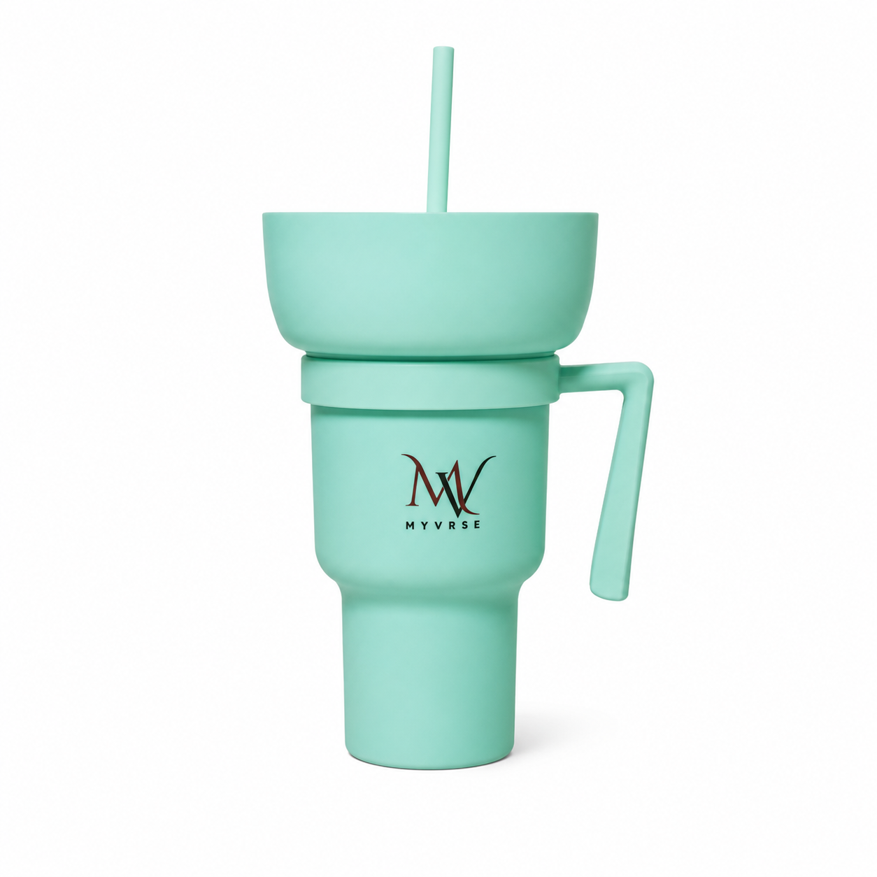 MYVRSE 32 oz Stadium Tumbler with Snack Bowl, Lid & Straw