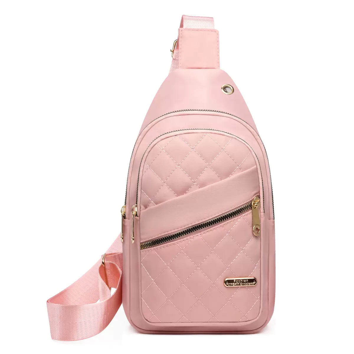 Quilted Water-Resistant Crossbody Bag