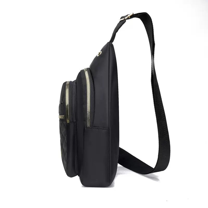 Quilted Water-Resistant Crossbody Bag