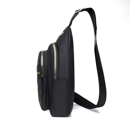 Quilted Water-Resistant Crossbody Bag