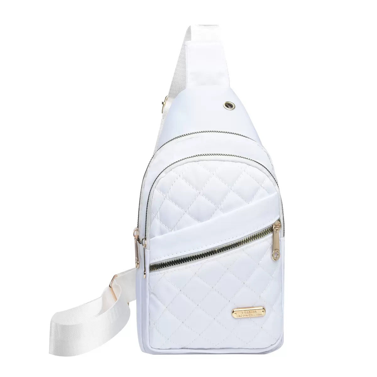 Quilted Water-Resistant Crossbody Bag