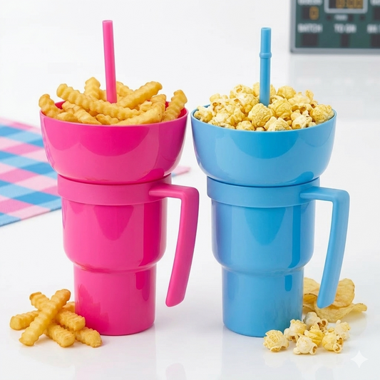 32oz Stadium Tumbler with Snack Cup — 2-Pack
