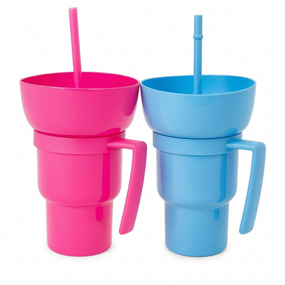 32oz Stadium Tumbler with Snack Cup — 2-Pack