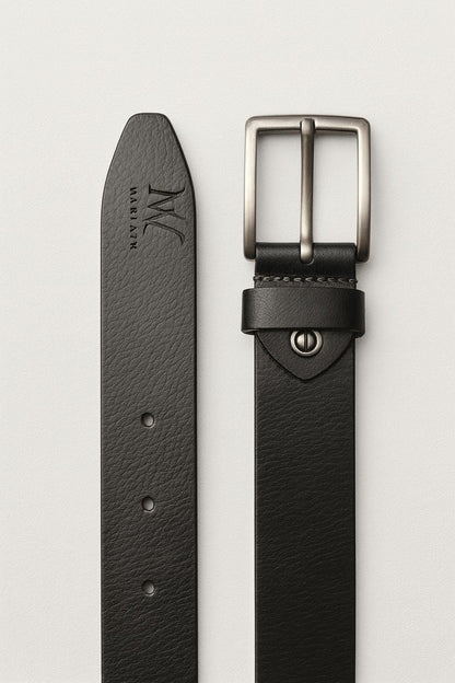 Handmade Veg-Tanned Leather Belt 1.5" - Black or Brown