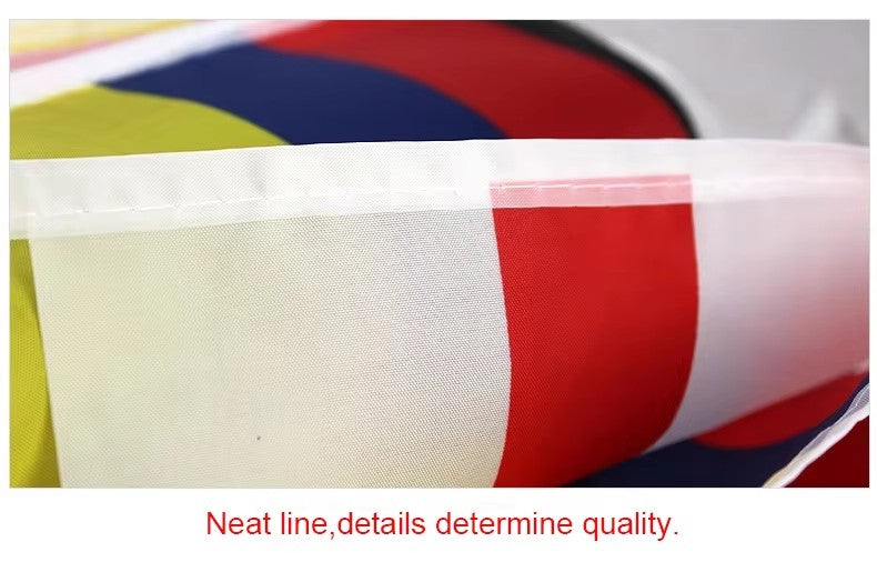 Close-up of multicolor country flag pennants