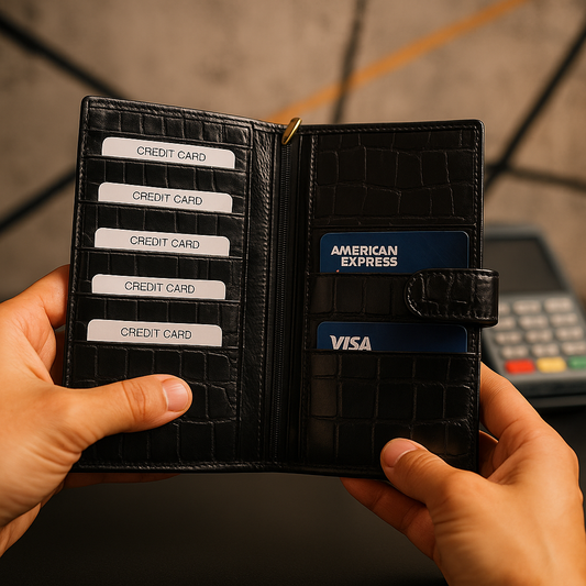 Women's Crocodile Texture Wallet — Black