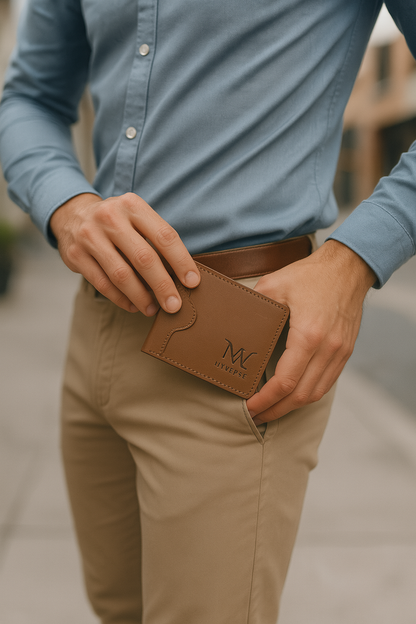 Men's Slim Wallet with Cash Pocket