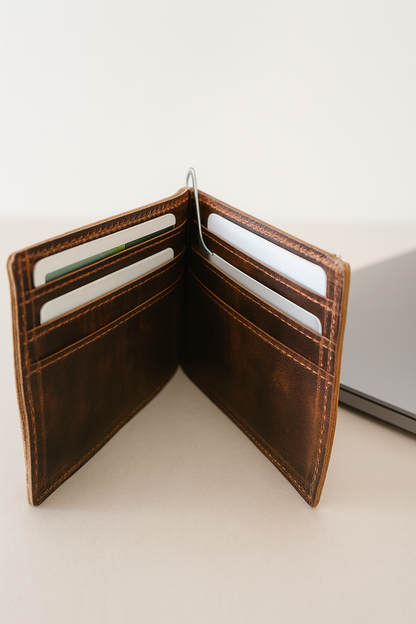 Men's Slim Wallet with Cash Pocket