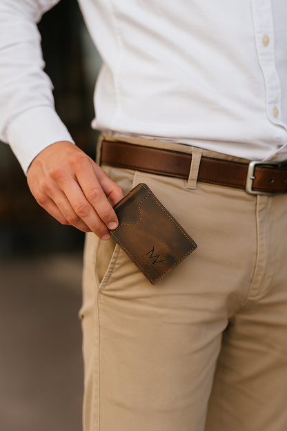 Men's Slim Wallet with Cash Pocket