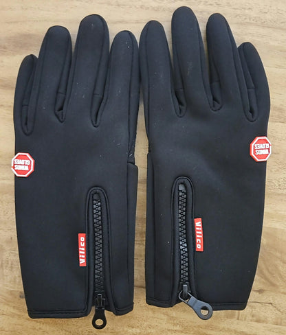 Touchscreen Winter Gloves with Zipper Cuff – Fleece-Lined, Wind-Resistant, Non-Slip Palm, Unisex