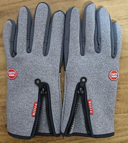 Touchscreen Winter Gloves with Zipper Cuff – Fleece-Lined, Wind-Resistant, Non-Slip Palm, Unisex