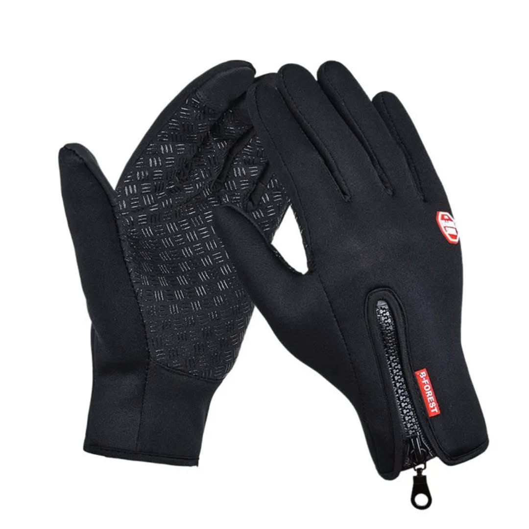 Touchscreen Winter Gloves with Zipper Cuff – Fleece-Lined, Wind-Resistant, Non-Slip Palm, Unisex
