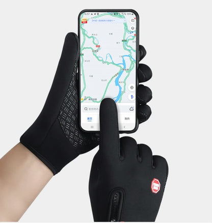 Touchscreen Winter Gloves with Zipper Cuff – Fleece-Lined, Wind-Resistant, Non-Slip Palm, Unisex