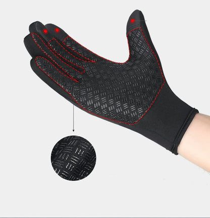 Touchscreen Winter Gloves with Zipper Cuff – Fleece-Lined, Wind-Resistant, Non-Slip Palm, Unisex