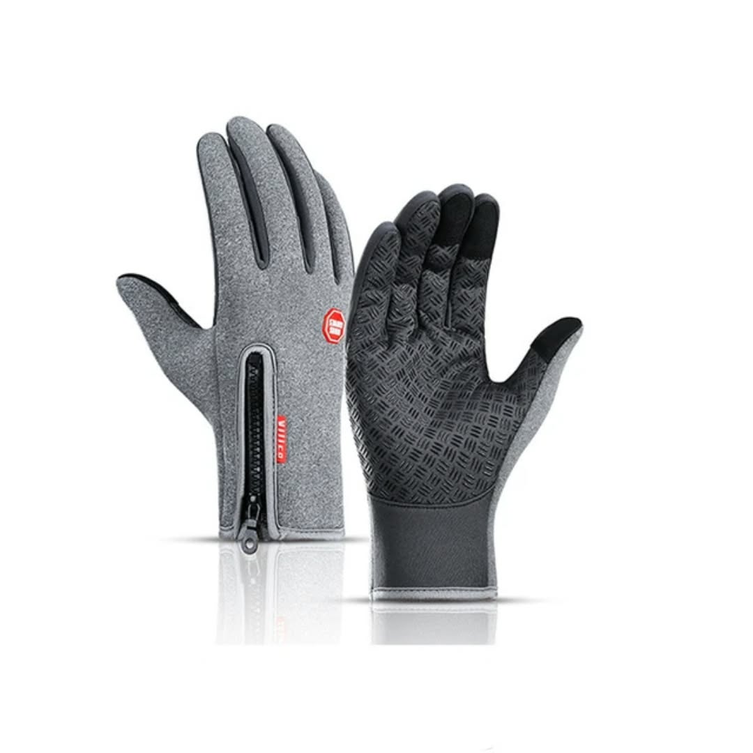 Touchscreen Winter Gloves with Zipper Cuff – Fleece-Lined, Wind-Resistant, Non-Slip Palm, Unisex