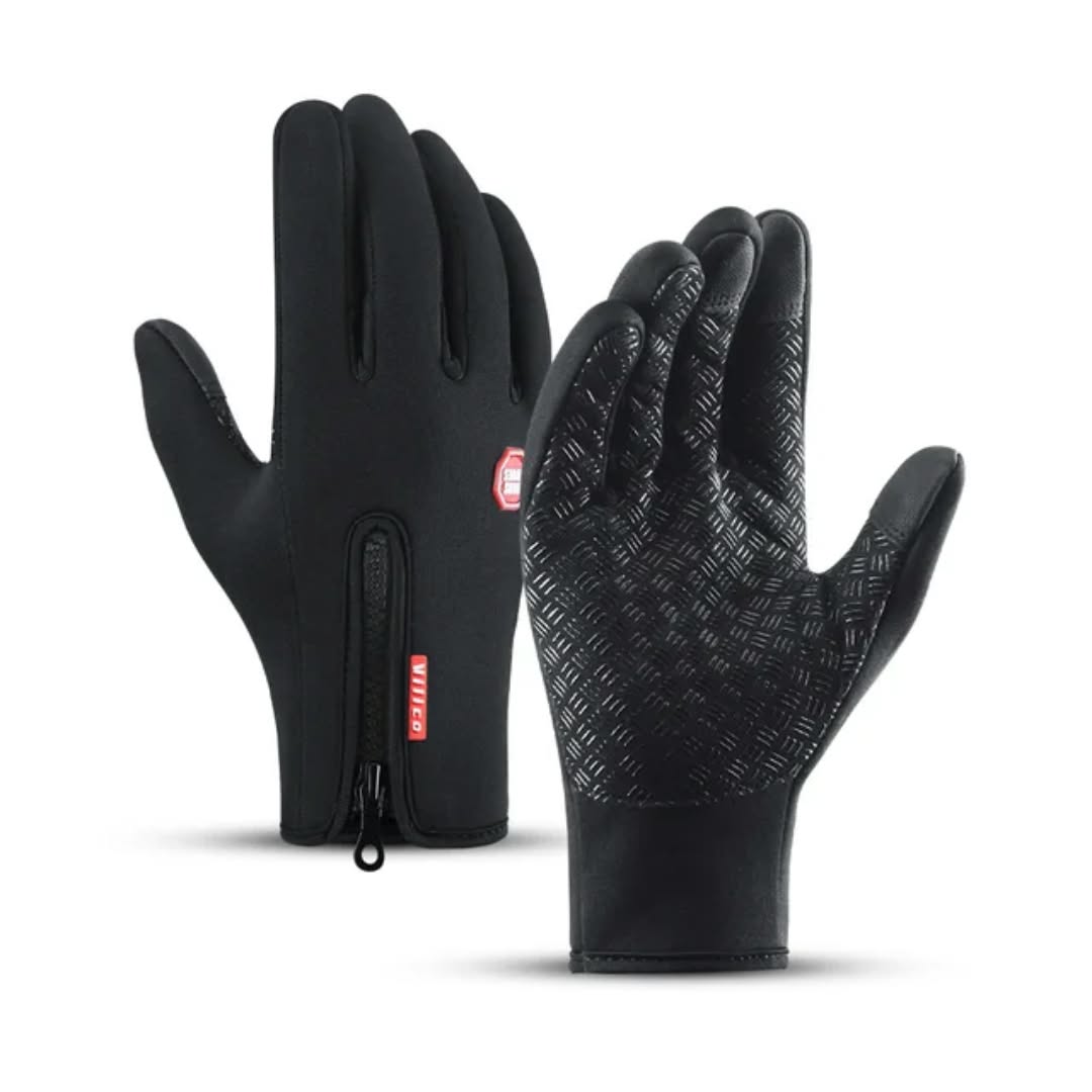 Touchscreen Winter Gloves with Zipper Cuff – Fleece-Lined, Wind-Resistant, Non-Slip Palm, Unisex