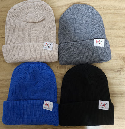 Winter Ribbed Knit Cuffed Beanie – Unisex Winter Hat