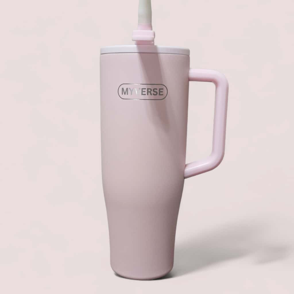 40oz Tumbler with Handle & Straw Lid – Insulated Stainless Steel Travel Mug