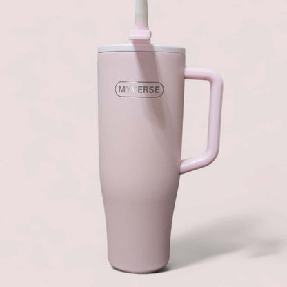 40oz Tumbler with Handle & Straw Lid – Insulated Stainless Steel Travel Mug
