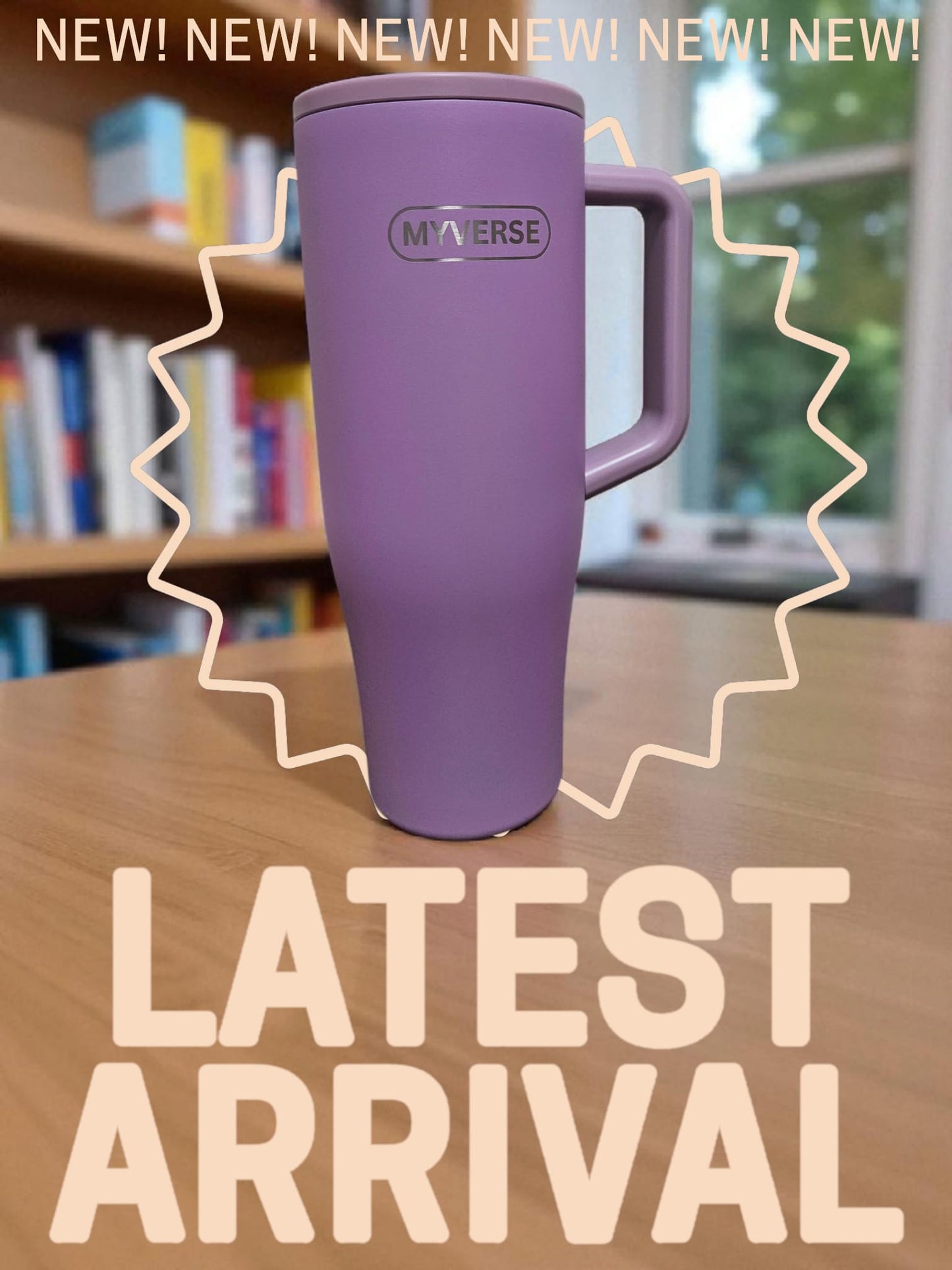 40oz Tumbler with Handle & Straw Lid – Insulated Stainless Steel Travel Mug