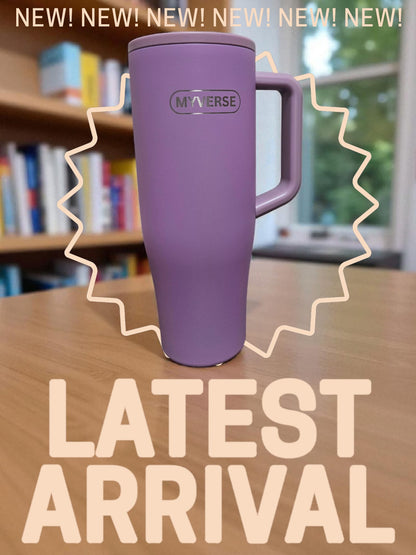 40oz Tumbler with Handle & Straw Lid – Insulated Stainless Steel Travel Mug