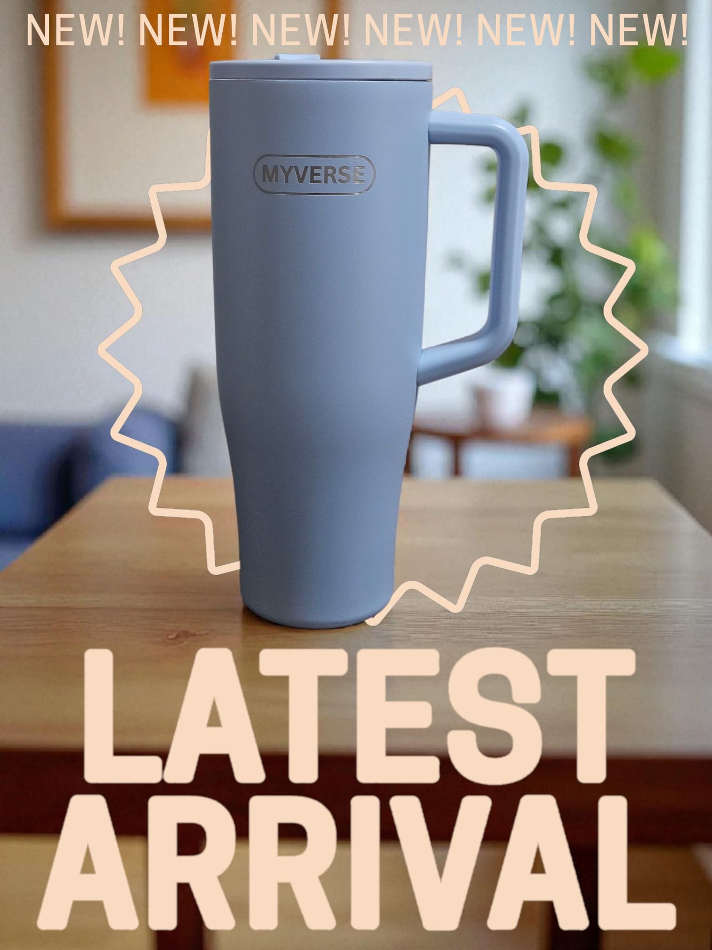 40oz Tumbler with Handle & Straw Lid – Insulated Stainless Steel Travel Mug
